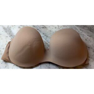 Warners Simply Perfect Strapless Bra 34D Beige Bra 01693 Nude Underwire